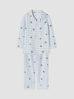 G?mlek Yaka Erkek ?ocuk Pijama Tak?m