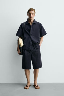 CAMISA DENIM RELAXED FIT / Azul