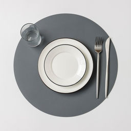 Цена за 12 шт. Салфетка сервировочная на стол Тэм, d=35 см, цвет тёмно-серый