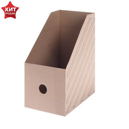 Цена за 10 шт. Накопитель-лоток А4, архивный, Calligrata, микрогофрокартон, 150 мм, до 1400 л, бурый