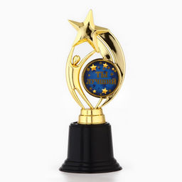 Кубок наградная фигура: звезда Ты лучший золото, пластик, 18.5 см