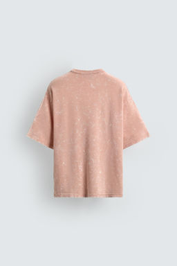 WASHED PRINT KNIT T-SHIRT