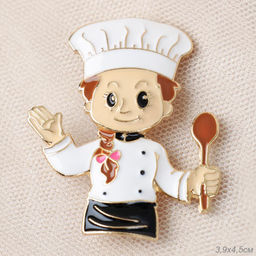 Брошь Шеф-повар / 4848-4 /уп 24/