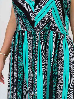 Сарафан женский, цвет черный зеленый