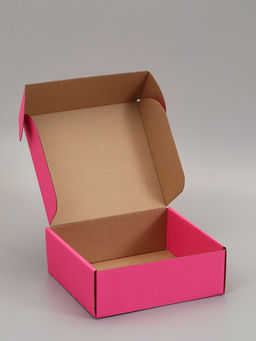 Цена за 2 шт. Коробка самосборная, розовая, для подарков и хранения, 26×24×10 см