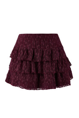 Kahverengi Super Mini Orme Sortlu Astarl? Dantel Party Etek TPRAW26ET00015 - Trendyolmilla фото 9