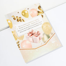 Конверт для денег, открытка на День Рождения, 6 листов, 16.5×21.5 см «С днем рождения»