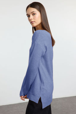 Siyah Yunlu Kay?k Yaka Basic Triko Kazak TWOAW25KZ00010 - Trendyolmilla фото 21