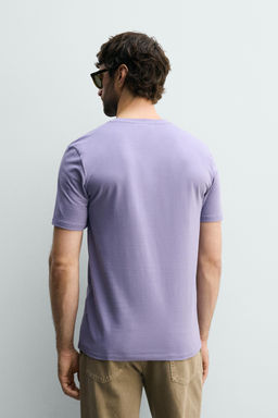 CAMISETA SLIM FIT B?SICA /01 / Malva claro - Zara фото 3
