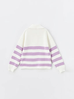 Polo Yaka K?z ?ocuk Triko Kazak - Waikiki фото 3