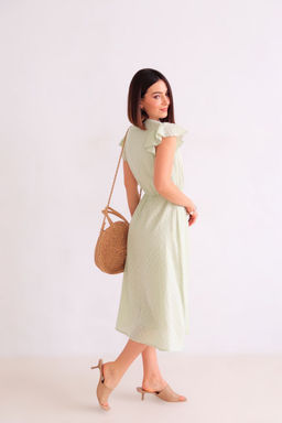 Martichelli Платье хлопковое мятное  фото 4