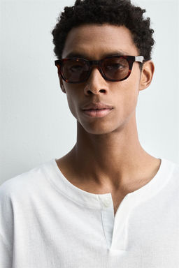 BUTTON NECK T-SHIRT - Zara фото 6