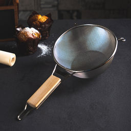 _Сито метал с ободом и ручкой 18,5см, двойная сеть, MLD-6-18.5 (886-050)*(886-043)