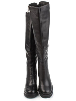 02-B6236-6051Z-9BM-1 BLACK Сапоги зимние женские (натуральная кожа, натуральный мех) - Фабричный китай фото 10