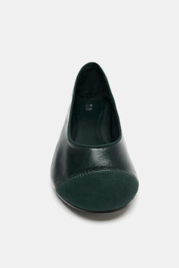 LEATHER BALLET FLATS - Zara фото 9