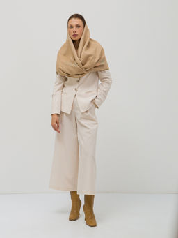 Большой теплый двусторонний палантин В СОСТАВЕ ШЕРСТЬ - Tantino фото 7