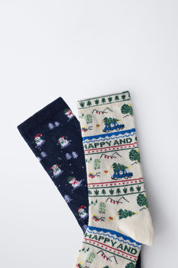 2-PACK OF TREE AND SNOWMAN SOCKS - Zara фото 3