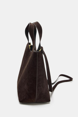 LEATHER MINI TOTE BAG - Zara фото 5