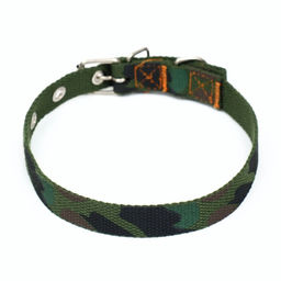 Ошейник брезентовый однослойный Камуфляж, 52 х 2 см - Пижон фото 2
