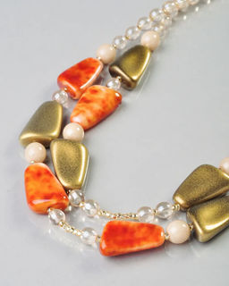 Bozhena Rylovska. Колье из чешских бусин разного цвета