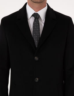 Siyah Ex Slim Fit Y_n Kar___ml_ Palto