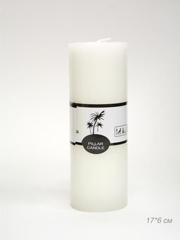 Свеча столбик белая 6х17 см / G354-8 /уп 24/