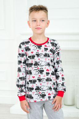 Пижама детская из джемпера и брюк из кулирки Олененок кошки - Амадэль фото 2