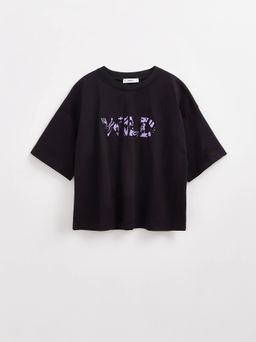 CONTE Футболка свободного кроя с рисунком и вышивкой Wild LD 2670 black-violet wild
