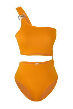 TRENDYOLMILLA Turuncu Tek Omuz Gunes Aksesuarl? Premium Cut Out/Pencereli Regular Mayokini TBESS25MA00046 фото 18