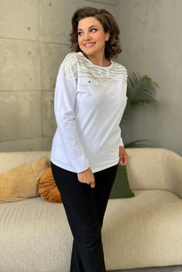 Джемпер Rumoda 2135/1 белый/длинный рукав  фото 3