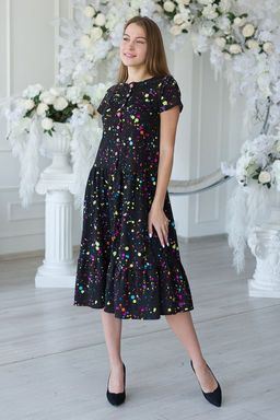 Платье женское из кулирки Кармелита акварель - Амадэль фото 3