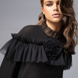 Блуза изящная и женственная, Мелодия сердца (ночь) - Charutti фото 4