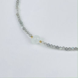 Колье из Лабрадора и Лунного камня 38 см +