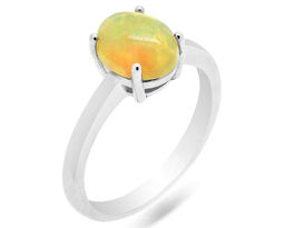 Кольцо из серебра опал нат. белый, SL-RIC51-1