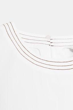 PUFF SLEEVE TOPSTITCH SHIRT - Zara фото 8