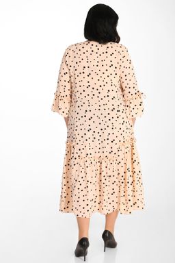 Платье летнее в горошек с воланами - Almond фото 2