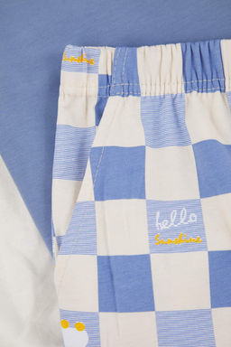 Mavi Regular Fit Ordek Desenli Orme Pijama Tak?m? TMNAW26PT00008 - Trendyolmilla фото 3