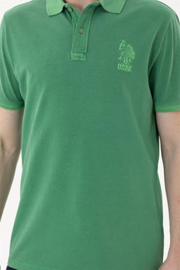 Мужская зеленая базовая футболка - U.s. polo assn фото 6
