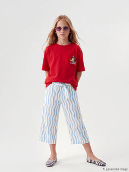 Nostaljik Maymun Bask?l? Unisex ?ocuk Ti??rt