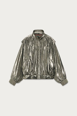 CHAQUETA METALIZADA MARISA BERENSON X ZARA / Plata