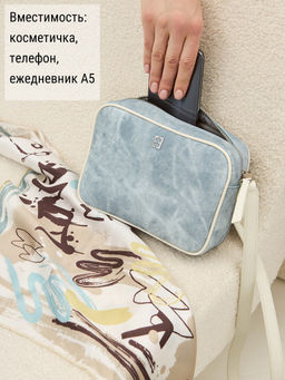 Сумка ELEGANZZA ZBBU-1980 l.blue jeans/white  фото 3