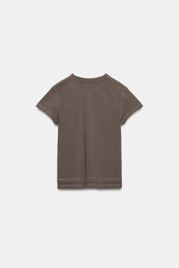 DOUBLE EFFECT SHORT SLEEVE T-SHIRT - Zara фото 17