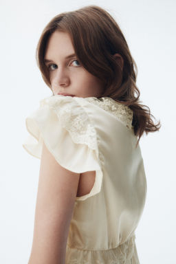 Blusa de sat?n con volantes - H&m фото 5