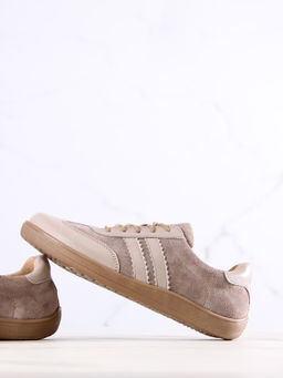 Босоногие кеды 184.natabr.Капучино замша+визон стар