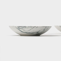 Тарелки глубокие Magistro Real Marble, 800 мл, 21×4.7 см, набор 2 шт., фарфор, белые