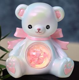 Ночник Teddy bear, white (11 см), пластик