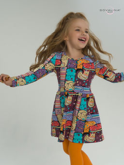 Платье Эля коты в горошек - Sovalina фото 18