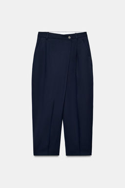 CROPPED TROUSERS WITH WRAP WAIST - Zara фото 15