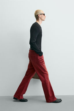 JEANS FLARE FIT / Rojo - Zara фото 6