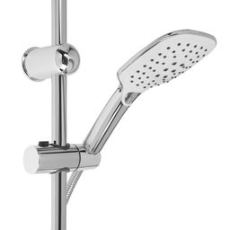 Душевая система ZEIN Z1005, тропическая и ручная лейка 3 режима, шланги, стойка, мыльница, хром